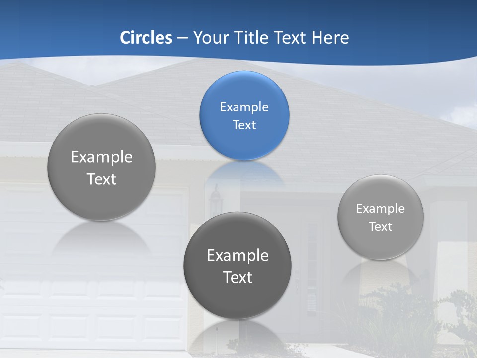 A House With A Blue Wave In Front Of It PowerPoint Template