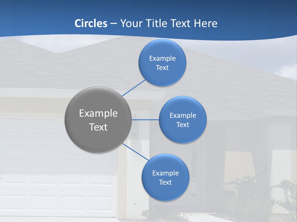 A House With A Blue Wave In Front Of It PowerPoint Template