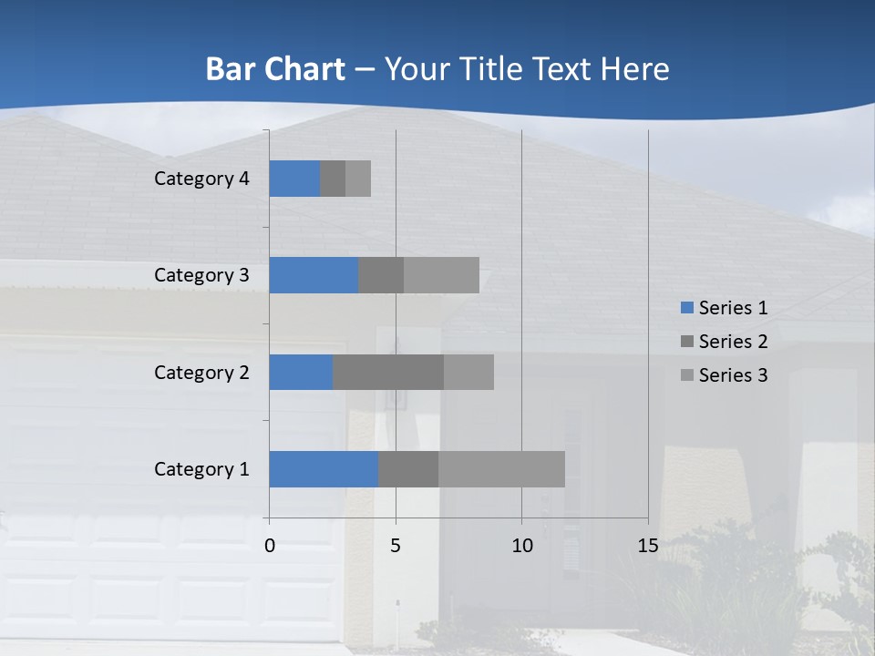 A House With A Blue Wave In Front Of It PowerPoint Template