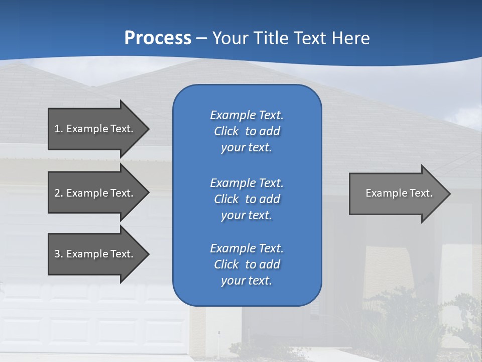 A House With A Blue Wave In Front Of It PowerPoint Template