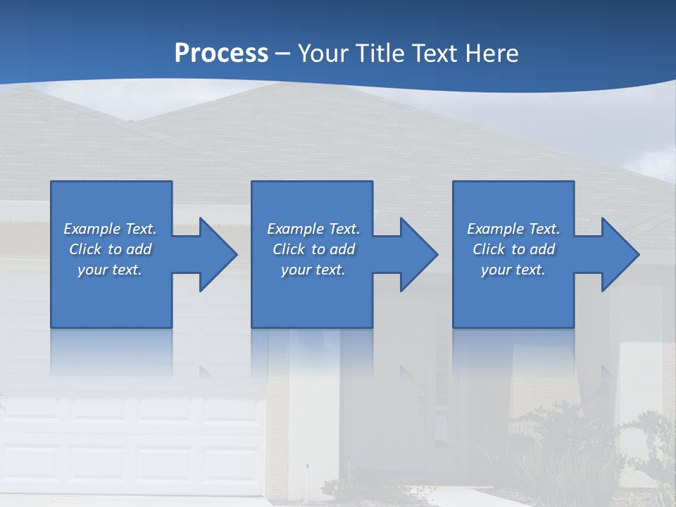 A House With A Blue Wave In Front Of It PowerPoint Template