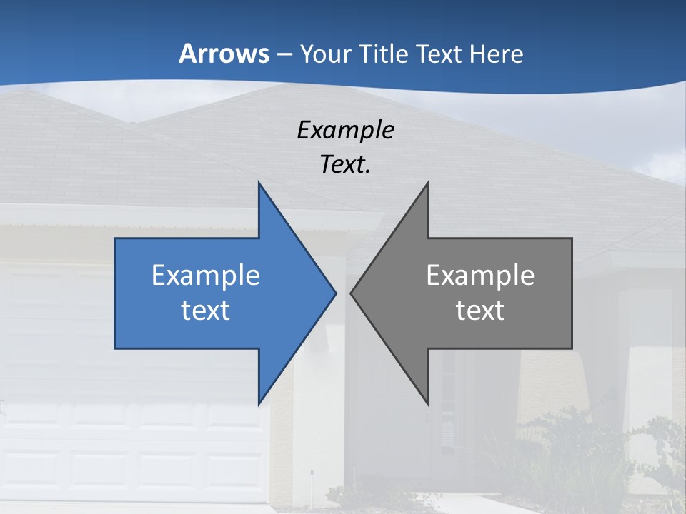 A House With A Blue Wave In Front Of It PowerPoint Template