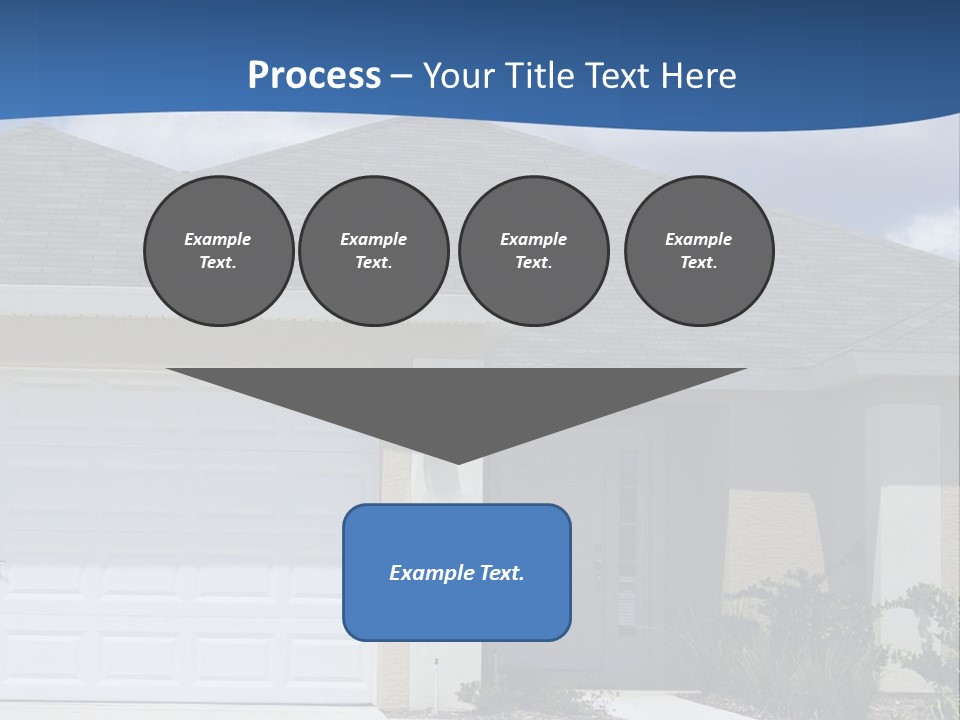 A House With A Blue Wave In Front Of It PowerPoint Template