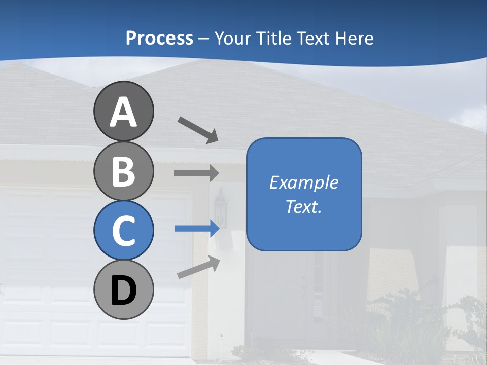 A House With A Blue Wave In Front Of It PowerPoint Template