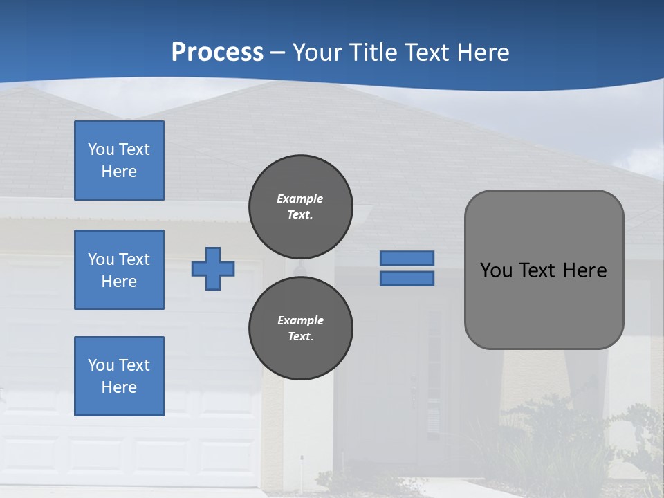 A House With A Blue Wave In Front Of It PowerPoint Template