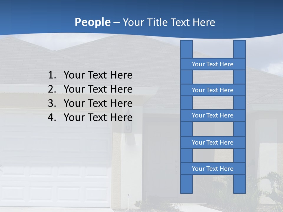 A House With A Blue Wave In Front Of It PowerPoint Template