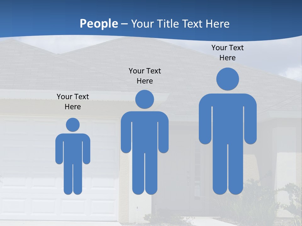 A House With A Blue Wave In Front Of It PowerPoint Template