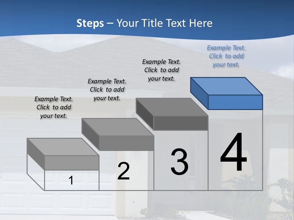 A House With A Blue Wave In Front Of It PowerPoint Template