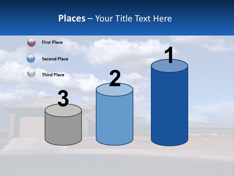 A House In The Middle Of A Desert With A Sky Background PowerPoint Template