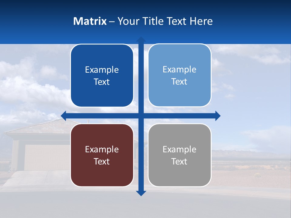 A House In The Middle Of A Desert With A Sky Background PowerPoint Template