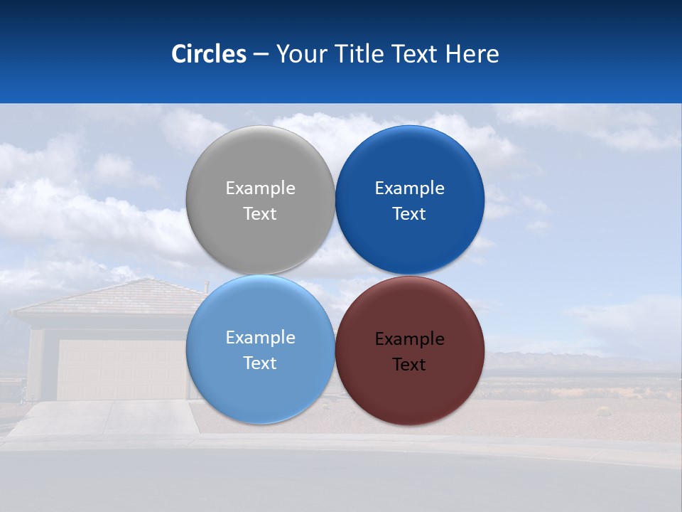 A House In The Middle Of A Desert With A Sky Background PowerPoint Template