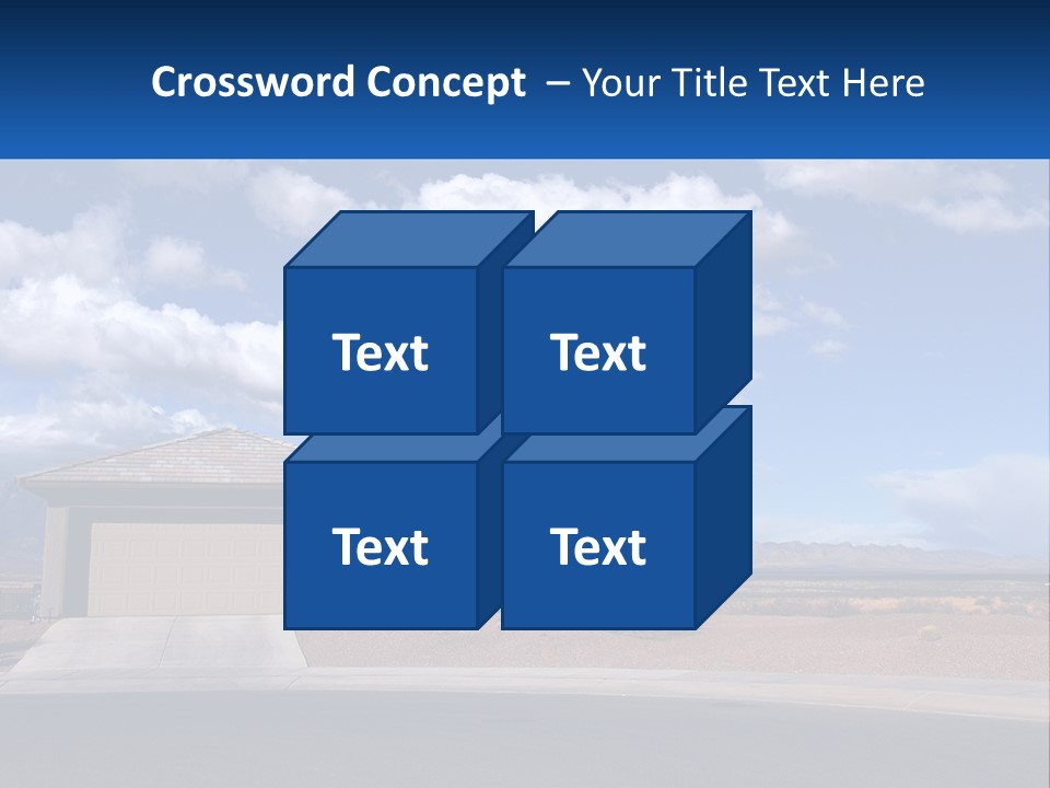 A House In The Middle Of A Desert With A Sky Background PowerPoint Template