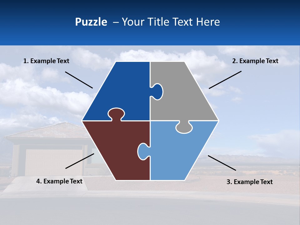 A House In The Middle Of A Desert With A Sky Background PowerPoint Template