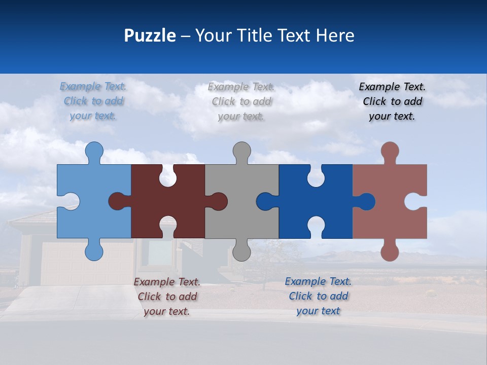 A House In The Middle Of A Desert With A Sky Background PowerPoint Template