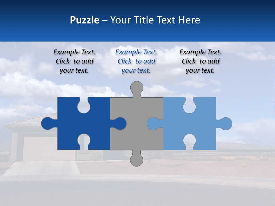 A House In The Middle Of A Desert With A Sky Background PowerPoint Template