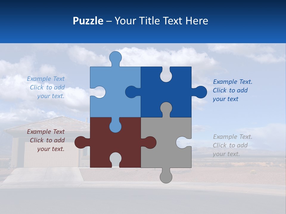 A House In The Middle Of A Desert With A Sky Background PowerPoint Template