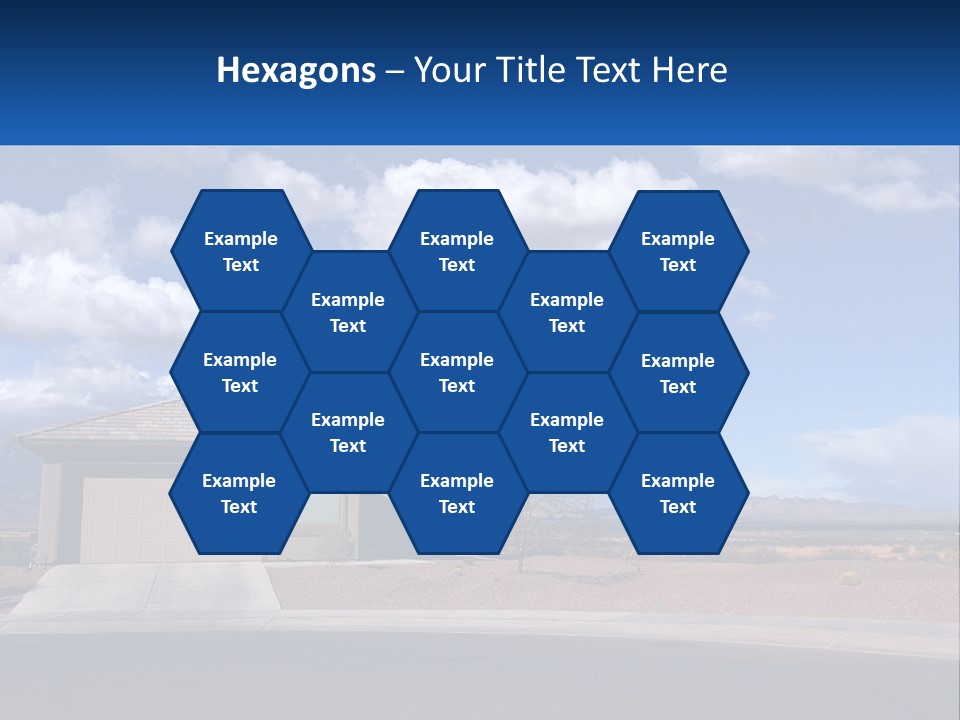 A House In The Middle Of A Desert With A Sky Background PowerPoint Template