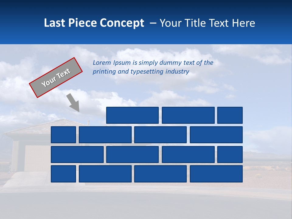 A House In The Middle Of A Desert With A Sky Background PowerPoint Template
