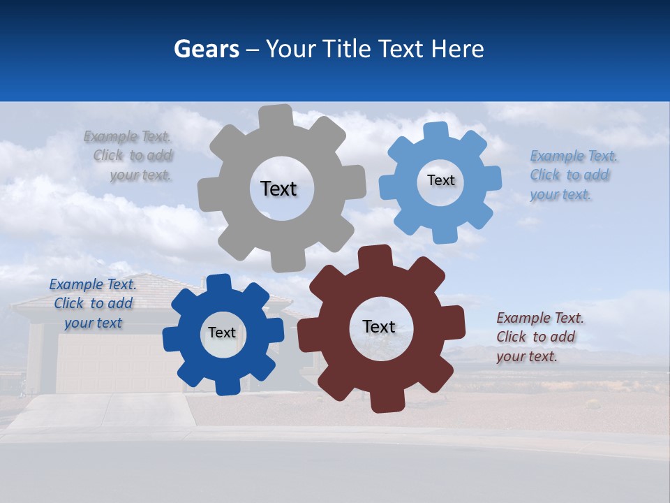 A House In The Middle Of A Desert With A Sky Background PowerPoint Template