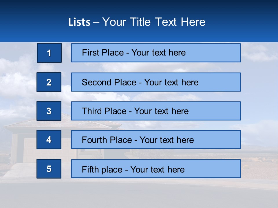 A House In The Middle Of A Desert With A Sky Background PowerPoint Template