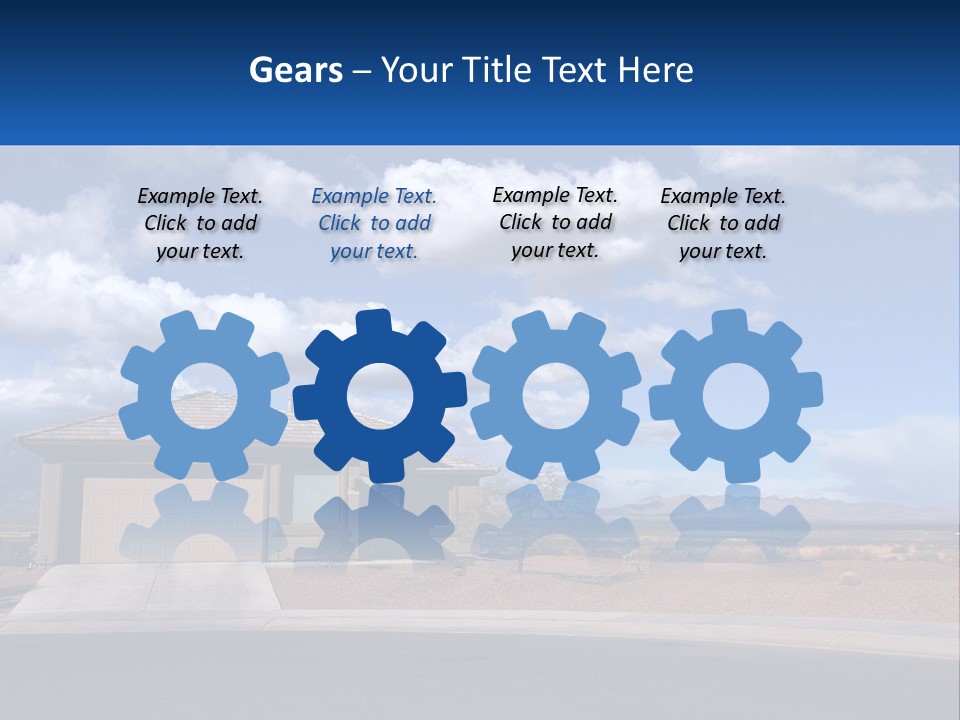 A House In The Middle Of A Desert With A Sky Background PowerPoint Template