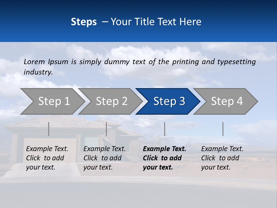 A House In The Middle Of A Desert With A Sky Background PowerPoint Template