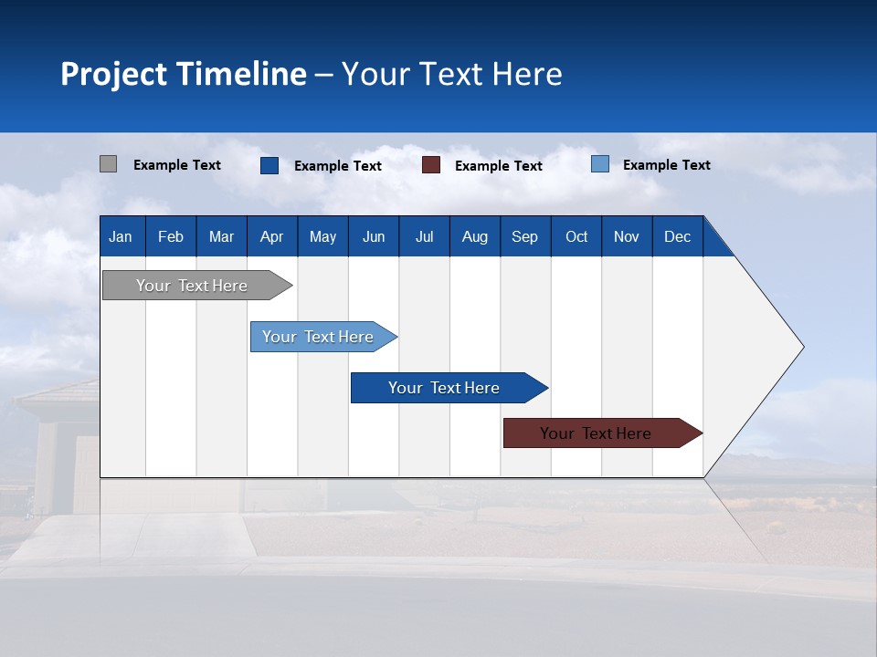 A House In The Middle Of A Desert With A Sky Background PowerPoint Template