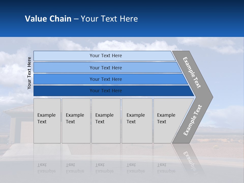 A House In The Middle Of A Desert With A Sky Background PowerPoint Template