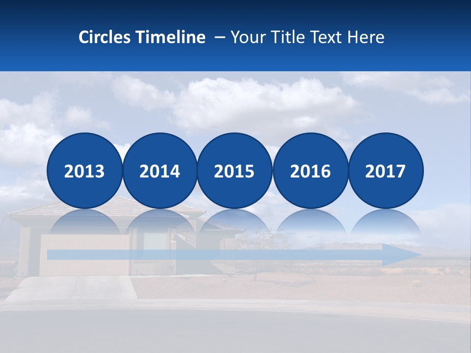 A House In The Middle Of A Desert With A Sky Background PowerPoint Template