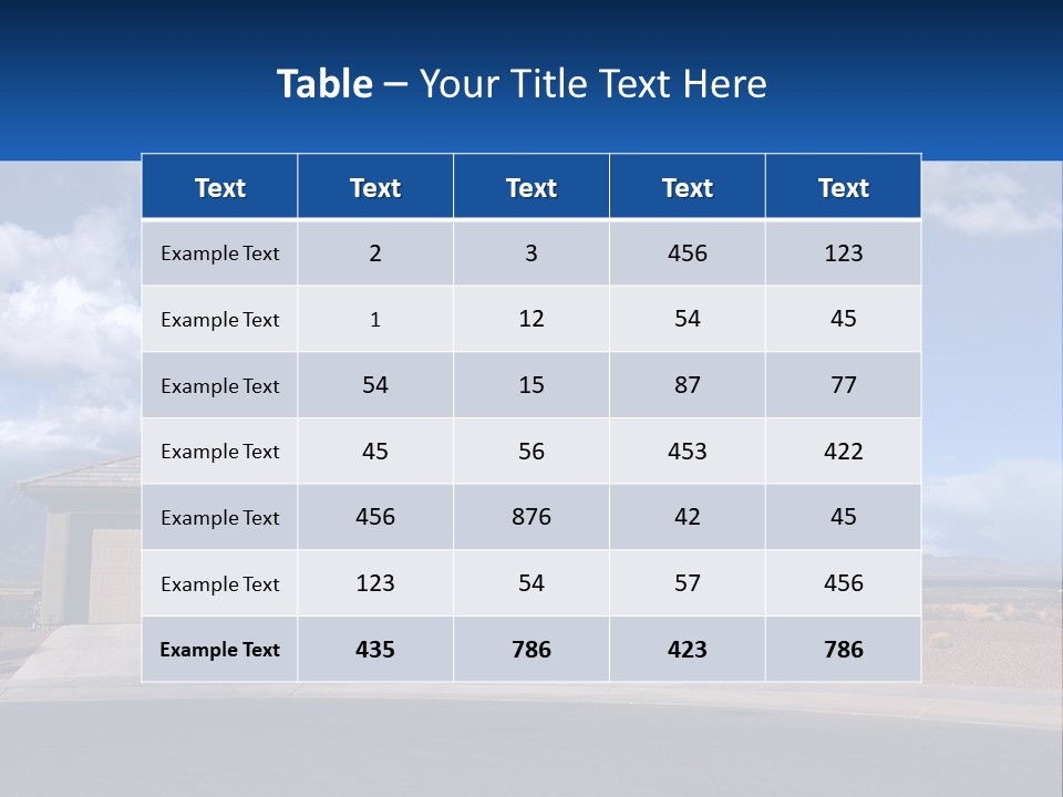 A House In The Middle Of A Desert With A Sky Background PowerPoint Template