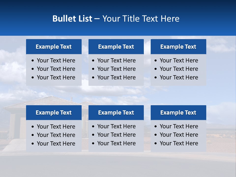 A House In The Middle Of A Desert With A Sky Background PowerPoint Template