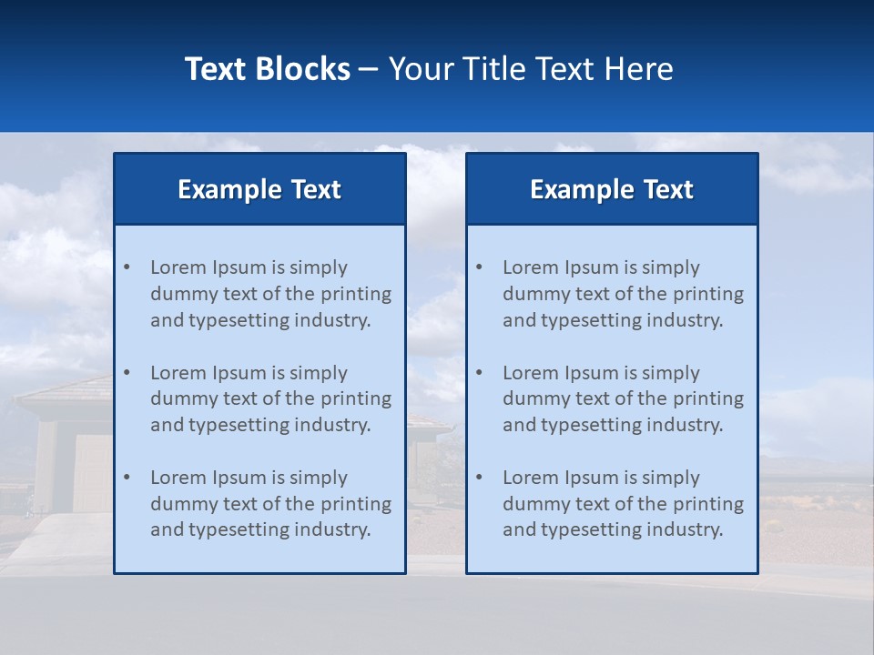 A House In The Middle Of A Desert With A Sky Background PowerPoint Template