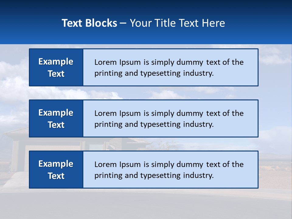 A House In The Middle Of A Desert With A Sky Background PowerPoint Template