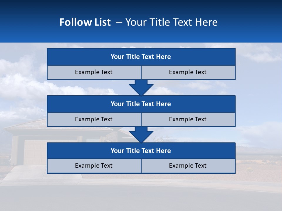 A House In The Middle Of A Desert With A Sky Background PowerPoint Template