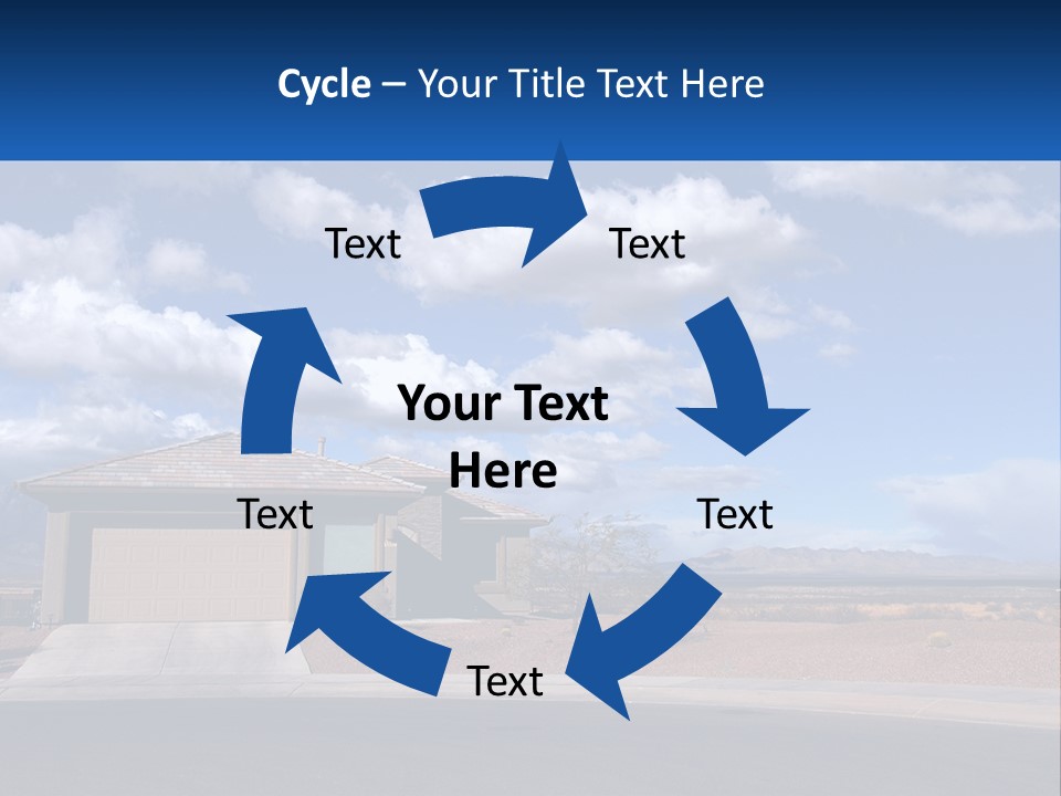 A House In The Middle Of A Desert With A Sky Background PowerPoint Template