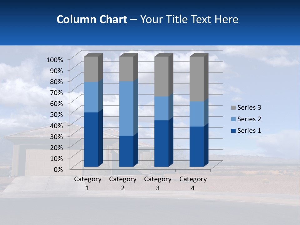 A House In The Middle Of A Desert With A Sky Background PowerPoint Template