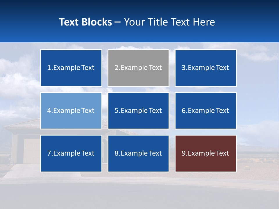 A House In The Middle Of A Desert With A Sky Background PowerPoint Template