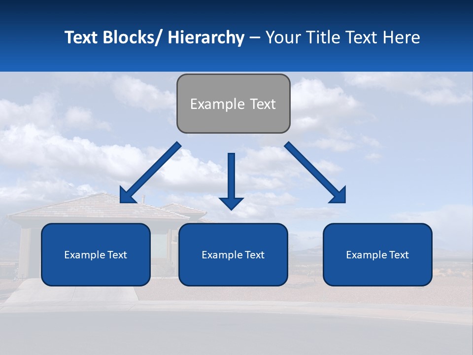 A House In The Middle Of A Desert With A Sky Background PowerPoint Template