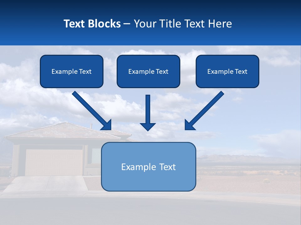 A House In The Middle Of A Desert With A Sky Background PowerPoint Template