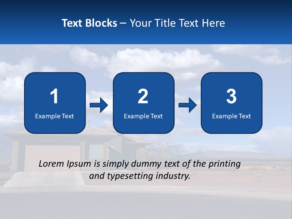 A House In The Middle Of A Desert With A Sky Background PowerPoint Template