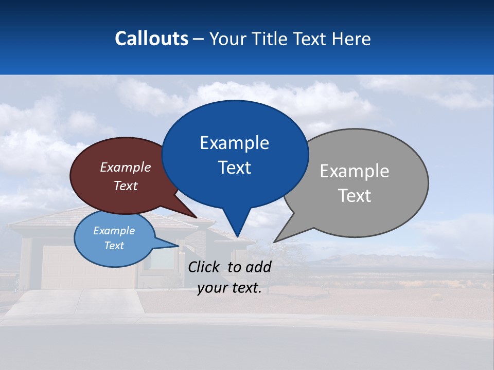 A House In The Middle Of A Desert With A Sky Background PowerPoint Template