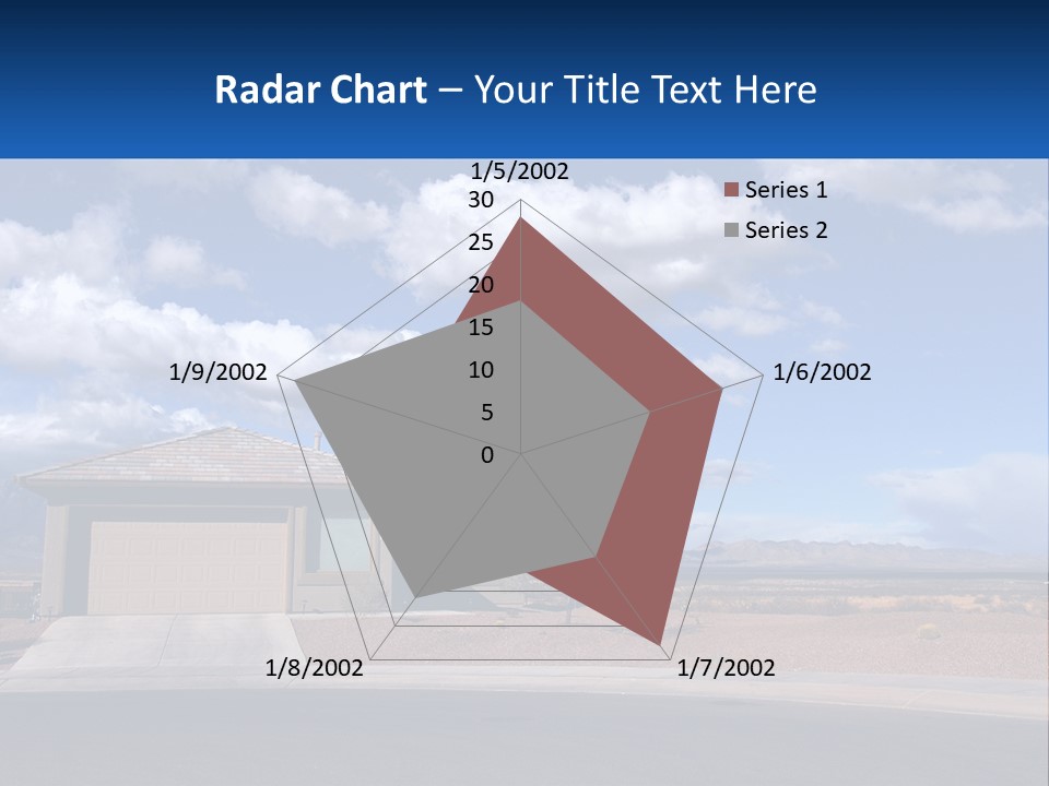 A House In The Middle Of A Desert With A Sky Background PowerPoint Template