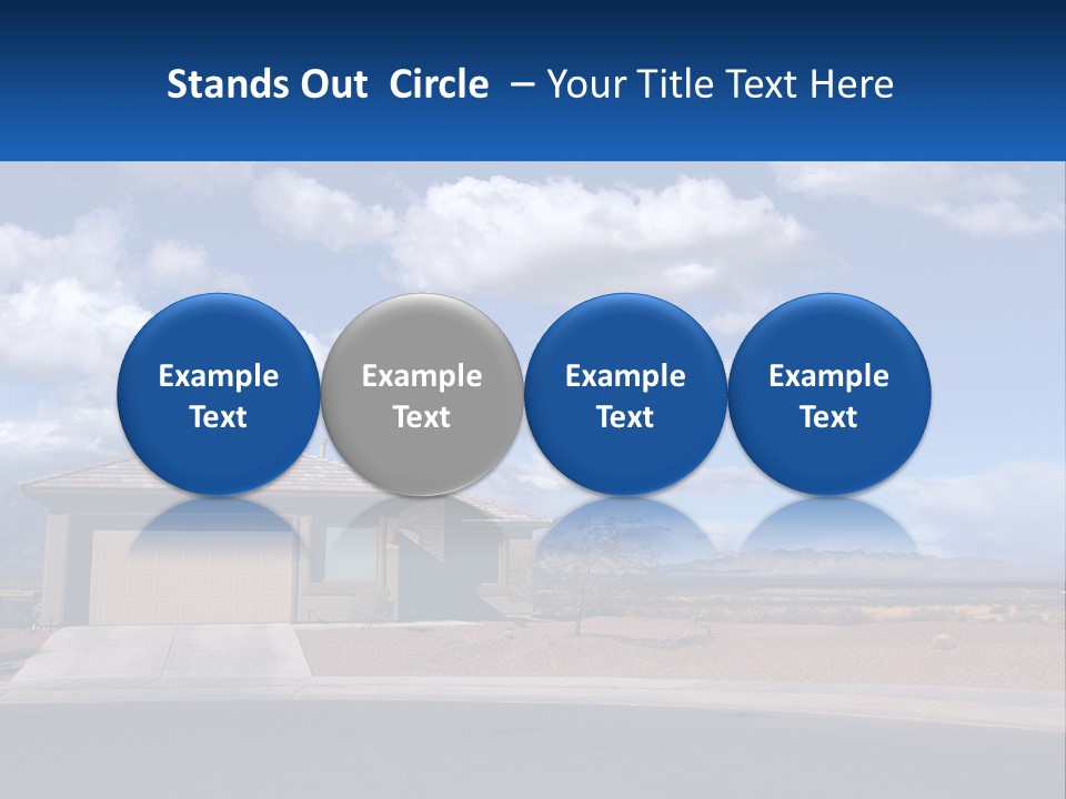 A House In The Middle Of A Desert With A Sky Background PowerPoint Template