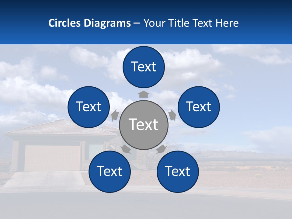 A House In The Middle Of A Desert With A Sky Background PowerPoint Template