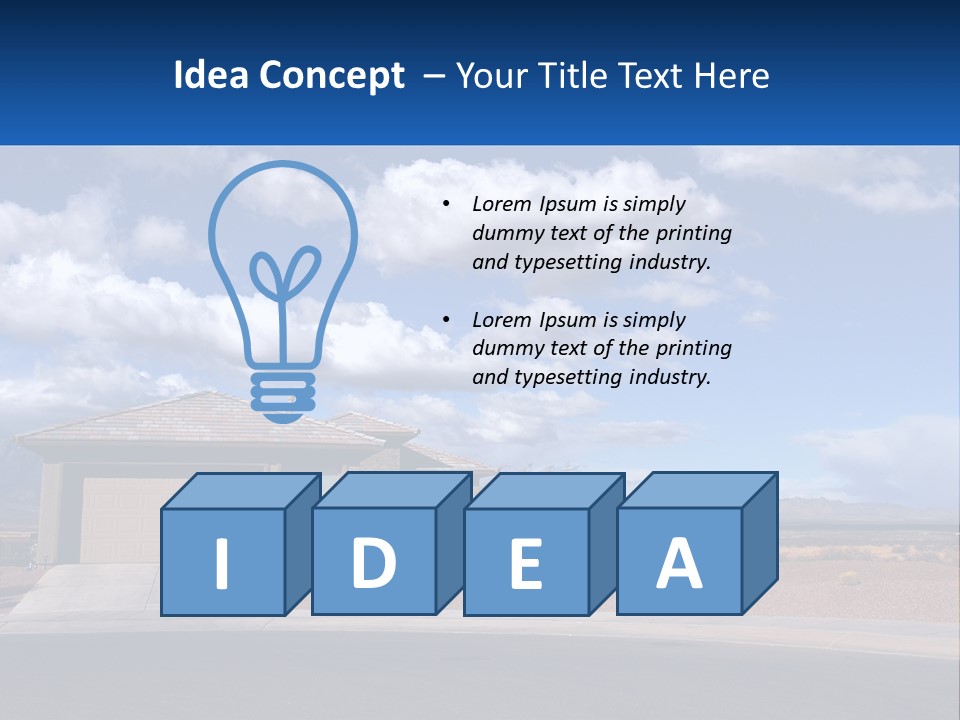 A House In The Middle Of A Desert With A Sky Background PowerPoint Template