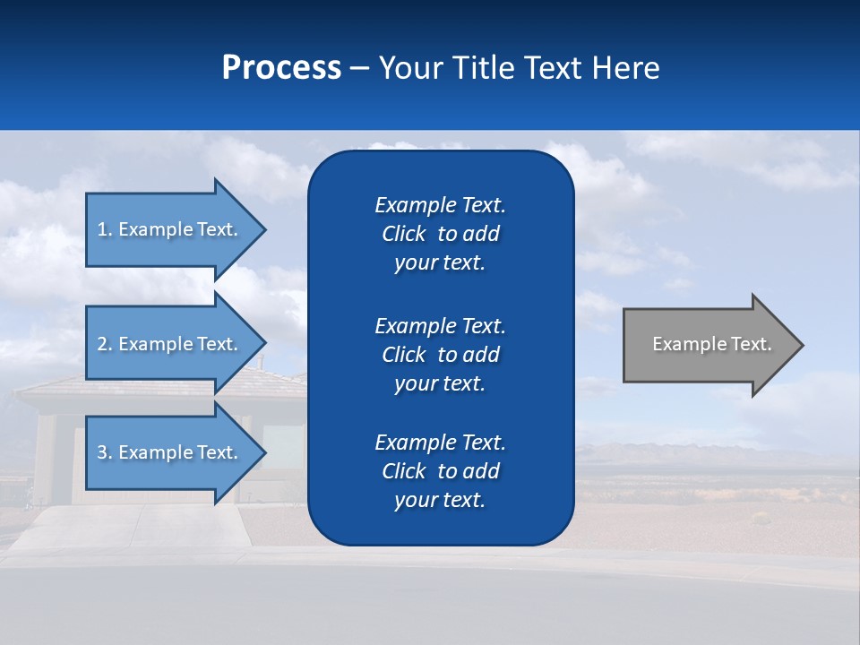 A House In The Middle Of A Desert With A Sky Background PowerPoint Template