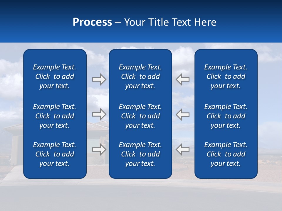 A House In The Middle Of A Desert With A Sky Background PowerPoint Template