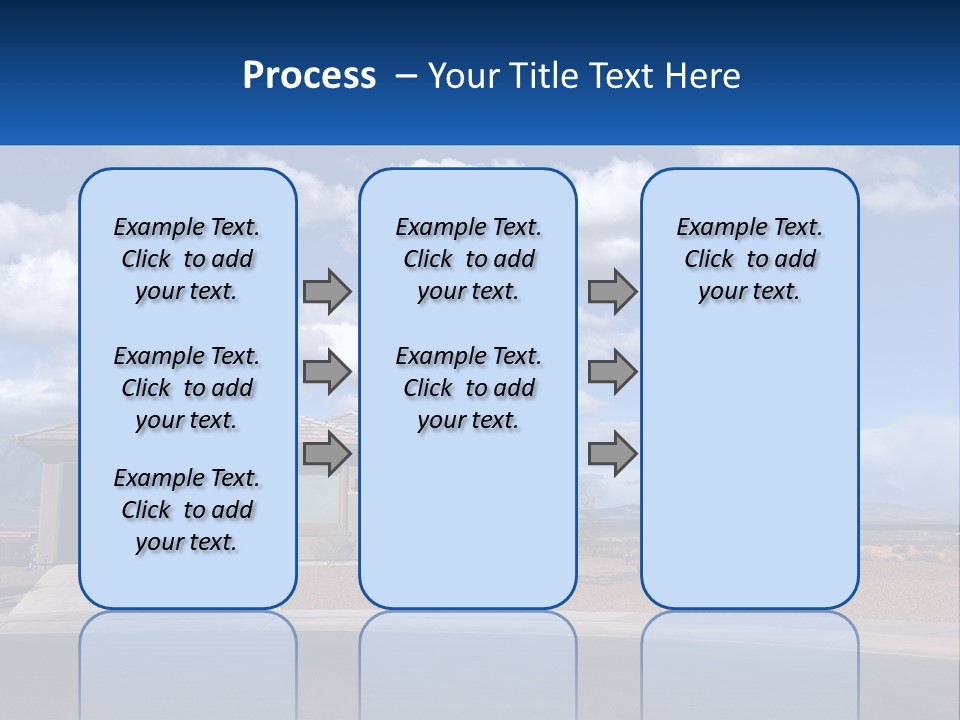 A House In The Middle Of A Desert With A Sky Background PowerPoint Template