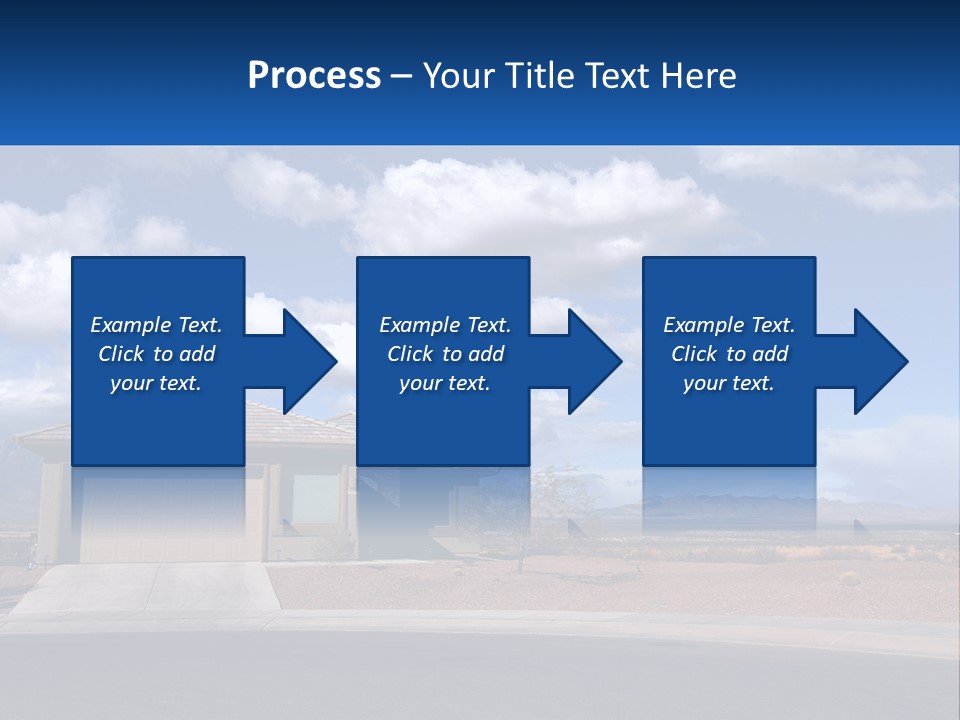 A House In The Middle Of A Desert With A Sky Background PowerPoint Template