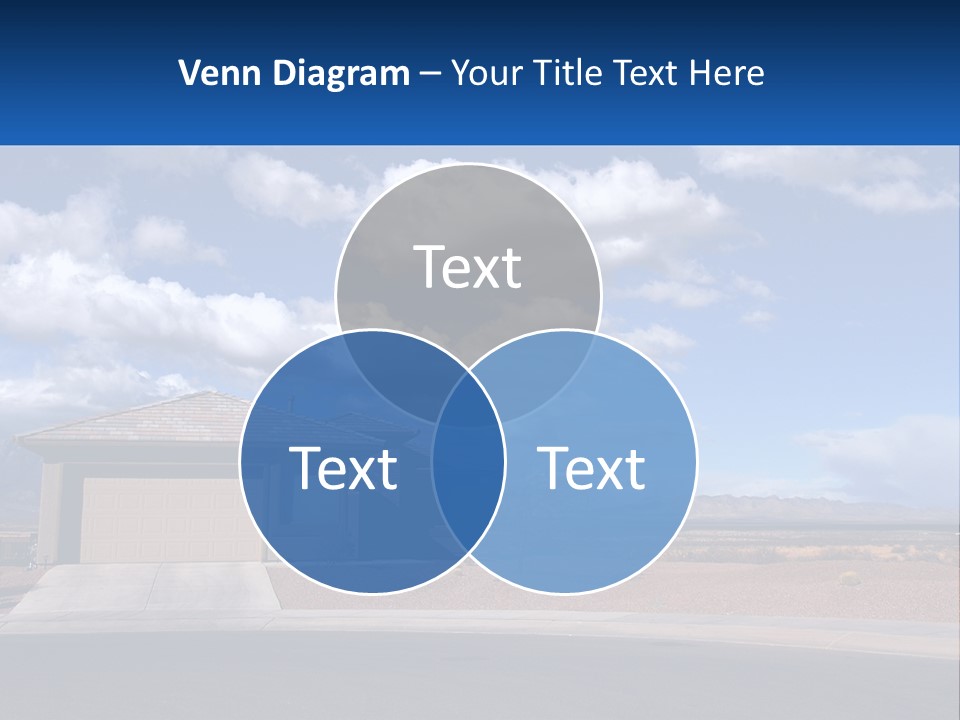 A House In The Middle Of A Desert With A Sky Background PowerPoint Template